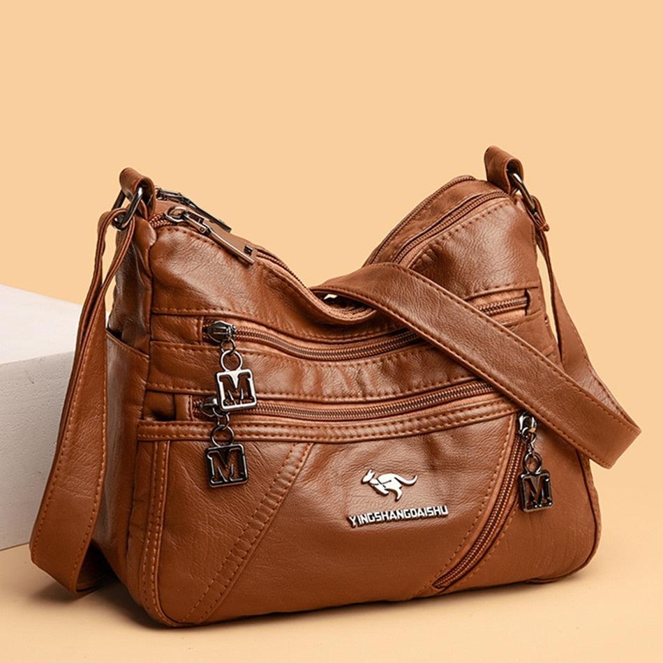 Bolsa Feminina de Couro Legítimo Safira SF664