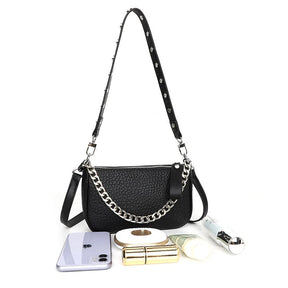 Bolsa Feminina Tiracolo de Couro Legítimo Safira SF837