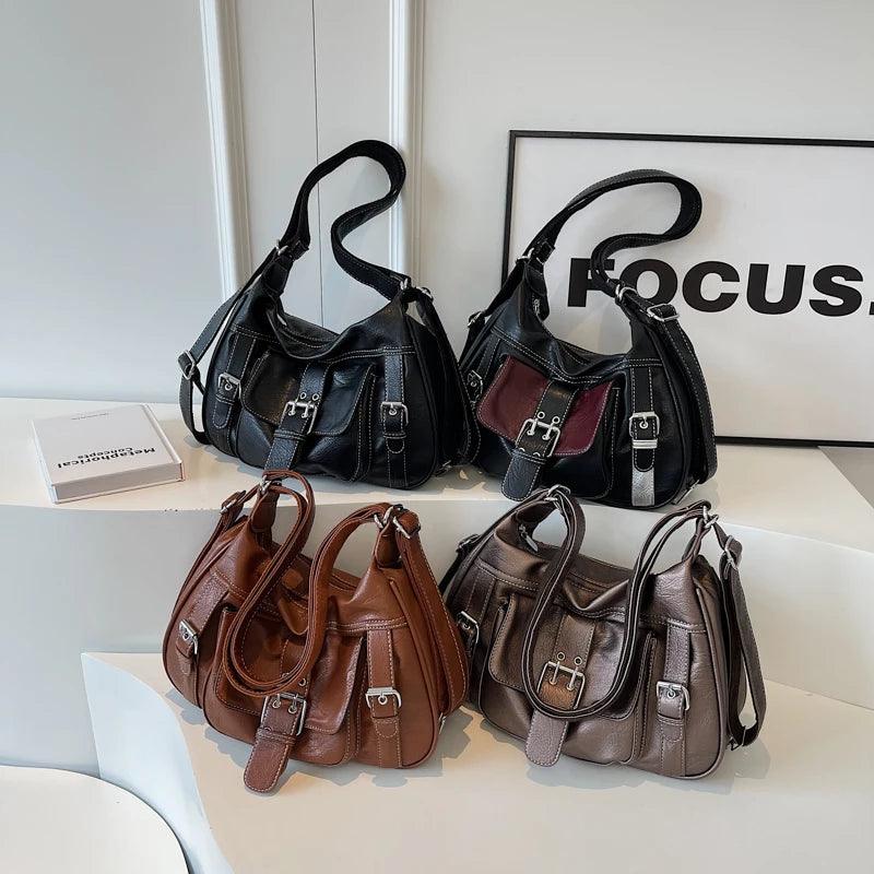 Bolsa Feminina 2 em 1 de Couro Legítimo Safira SF326