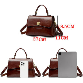 Bolsa Feminina de Couro Legítimo Safira SF884