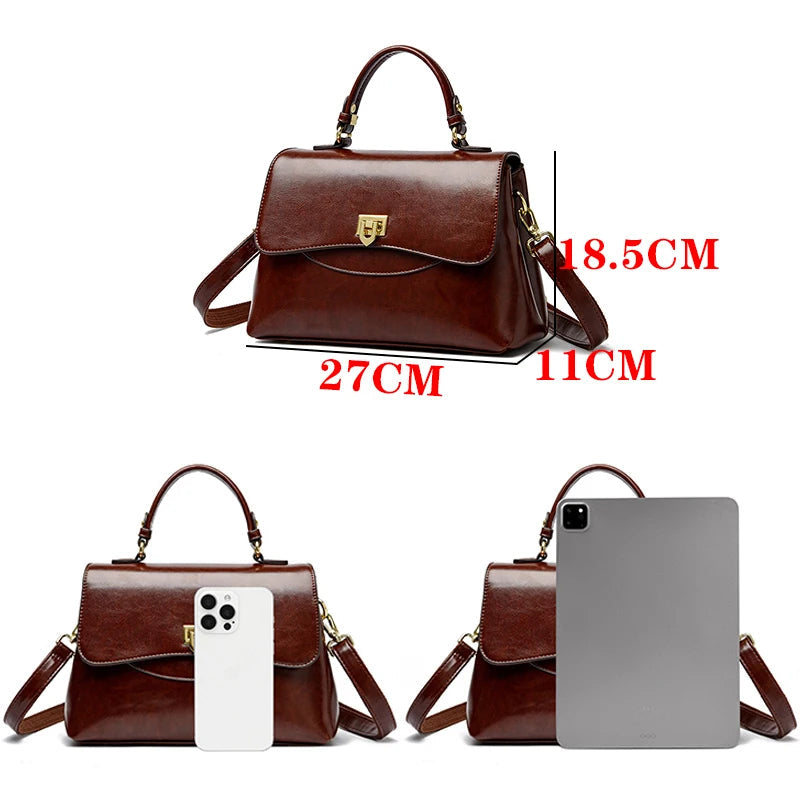 Bolsa Feminina de Couro Legítimo Safira SF884