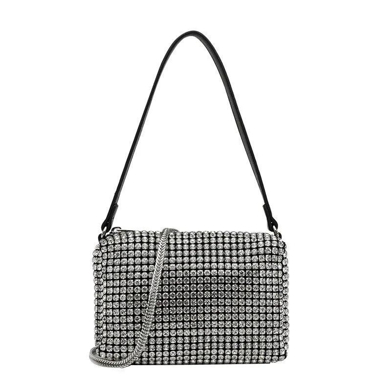 Bolsa Feminina de Poliéster Cravejado Safira SF413