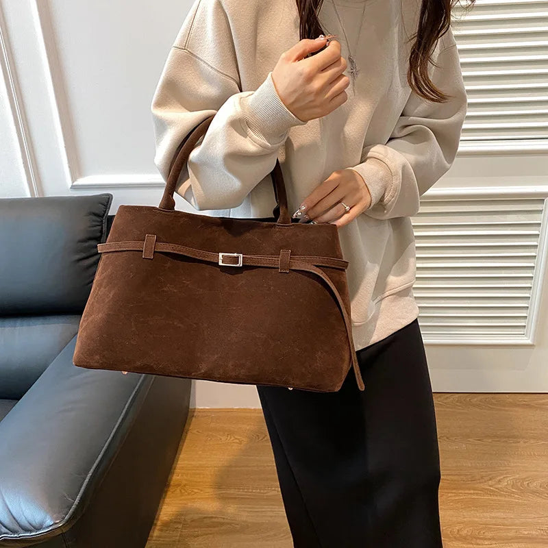 Bolsa Feminina de Camurça Safira SF863