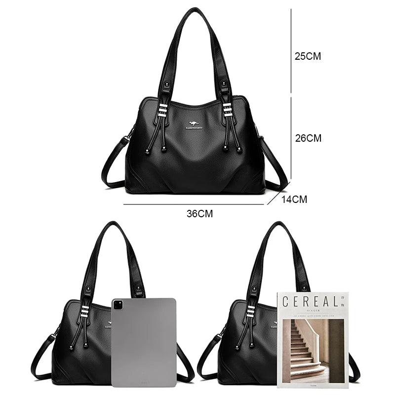 Bolsa Feminina de Couro Legítimo Safira SF582