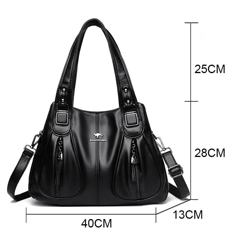 Bolsa Feminina de Couro Legítimo Safira SF736