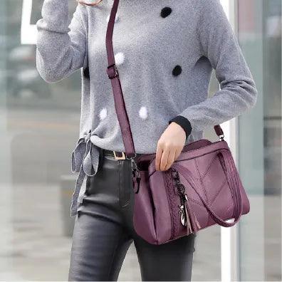 Bolsa Feminina de Couro Legítimo Safira SF437