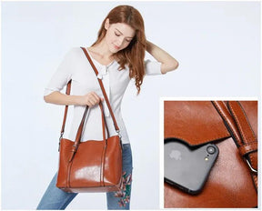 Bolsa Feminina de Couro Legítimo Safira SF537