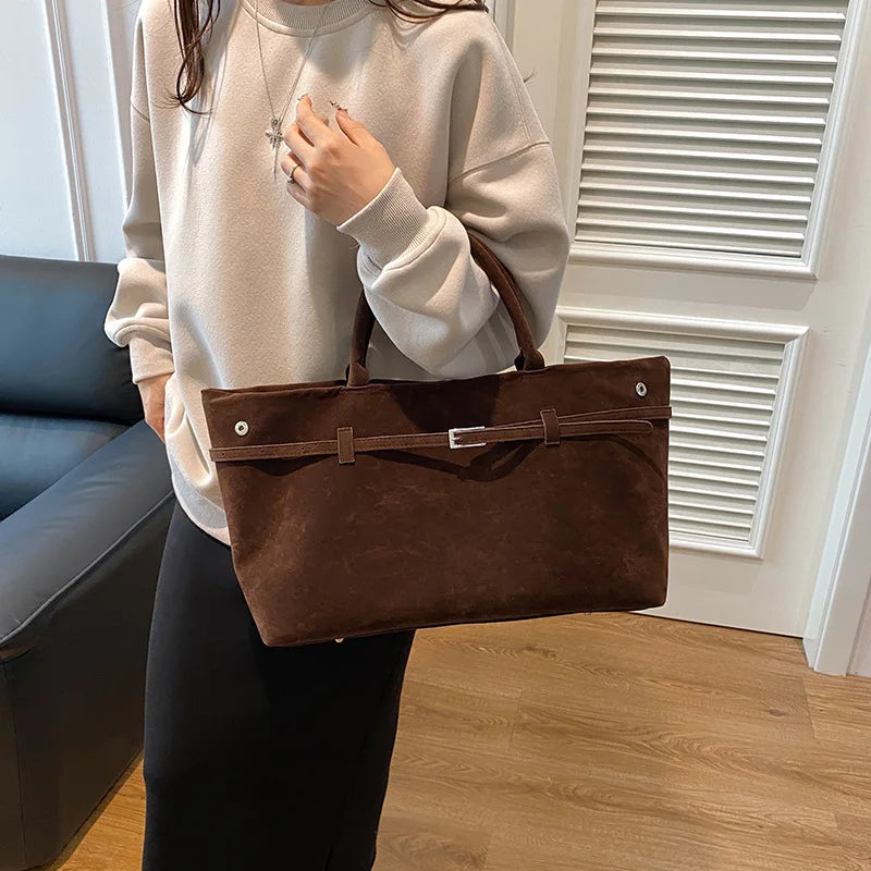 Bolsa Feminina de Camurça Safira SF863