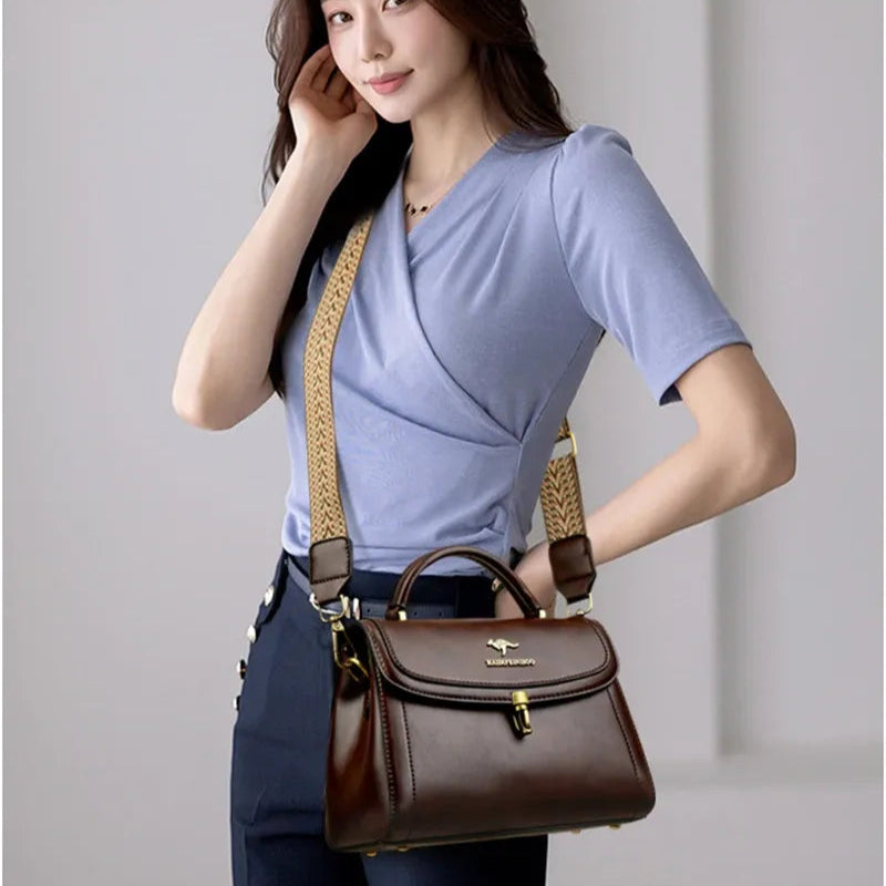 Bolsa Feminina de Couro Legítimo Safira SF728