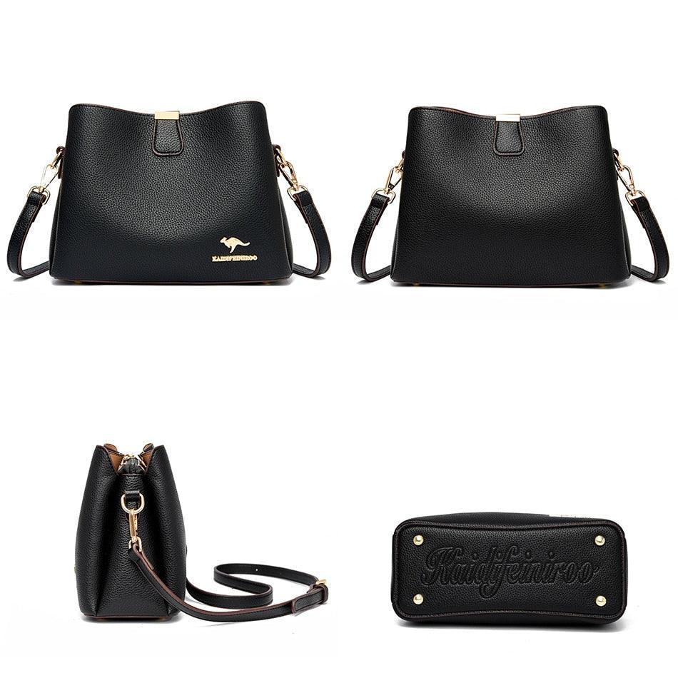 Bolsa Feminina de Couro Legítimo Safira SF729