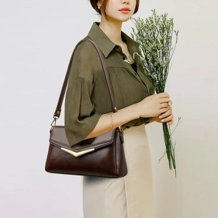 Bolsa Feminina de Couro Legítimo Safira SF227