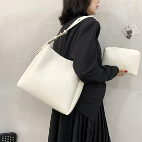 Bolsa em Couro Legítimo + Necessaire Safira SF582