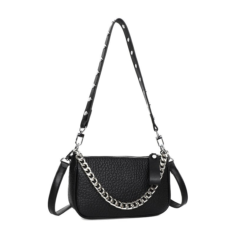 Bolsa Feminina Tiracolo de Couro Legítimo Safira SF837