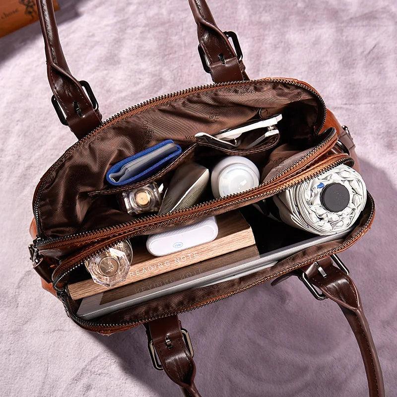 Bolsa Feminina de Couro Legítimo Safira SF271