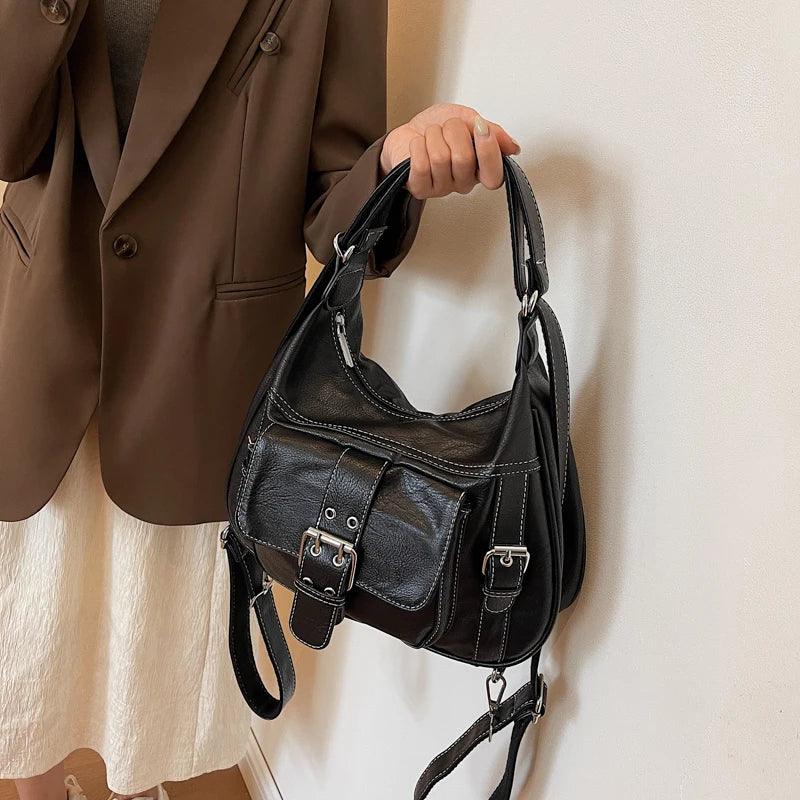 Bolsa Feminina 2 em 1 de Couro Legítimo Safira SF326